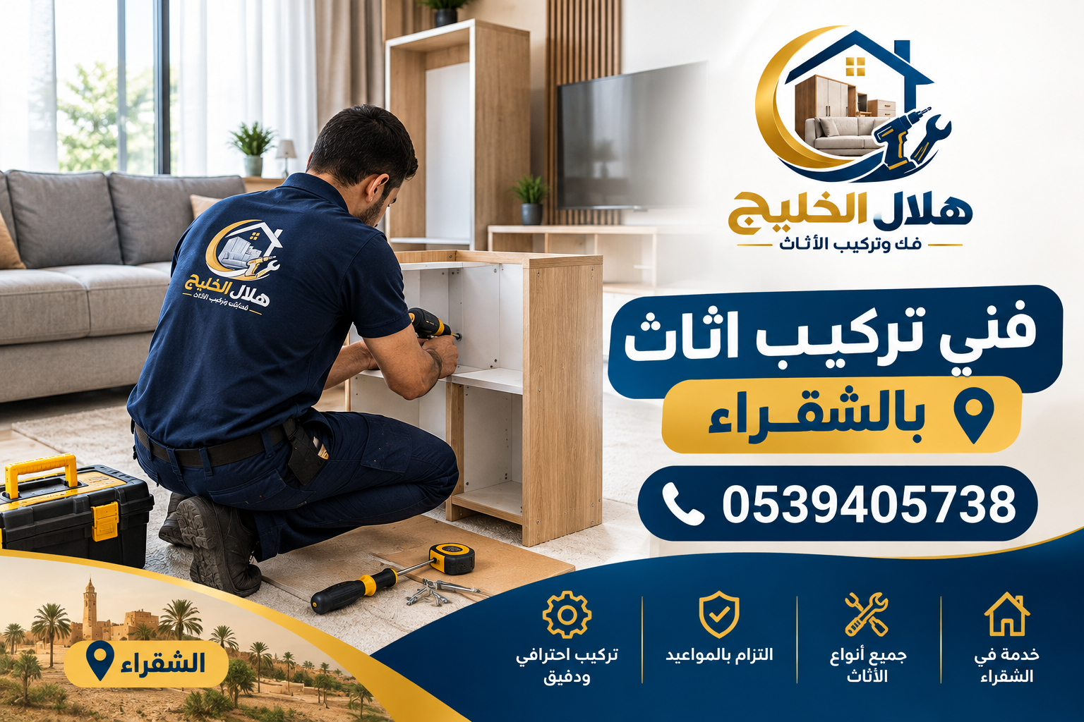 فني تركيب اثاث بالشقراء
